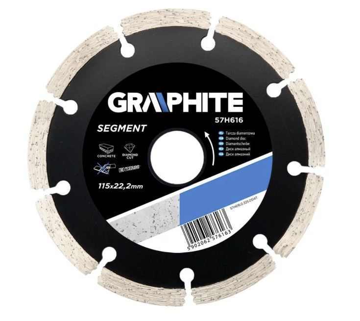 Gyémánt vágótárcsa 115mm GRAPHITE szegmens 57H616