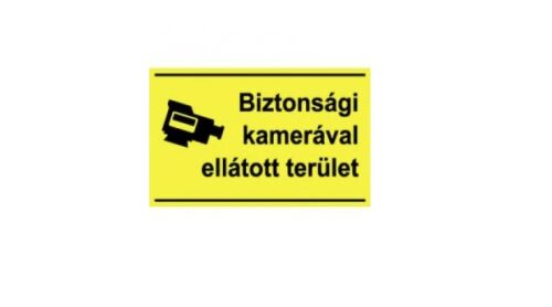 TÁBLA "Biztonsági kamerával ellátott terület" VET083002PVC02500160