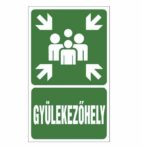 TÁBLA "GYÜLEKEZŐHELY UTÁNVÍLÁGÍTÓ 200X200 mm MET030002UTM02000200