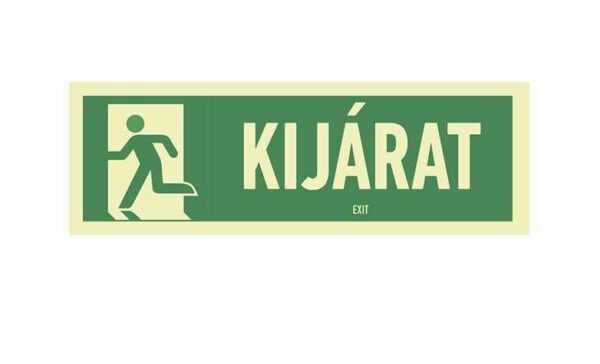 TÁBLA "Kijárat" utánvilágító 300x100 MET024003UTM03000100