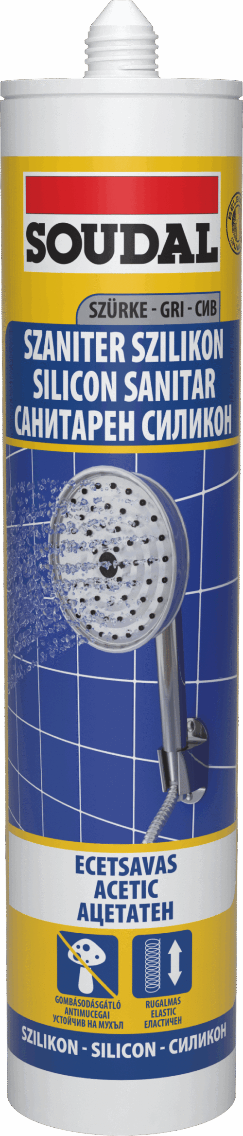 Szaniter szilikon-szürke/280ml 124547