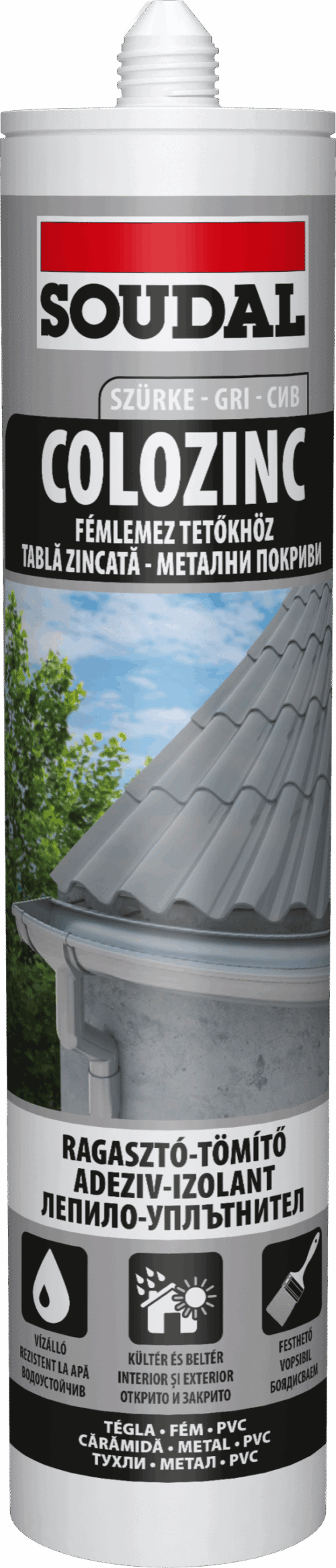 Tetőlemez tömítő-Colozinc szürke/290ml 124898