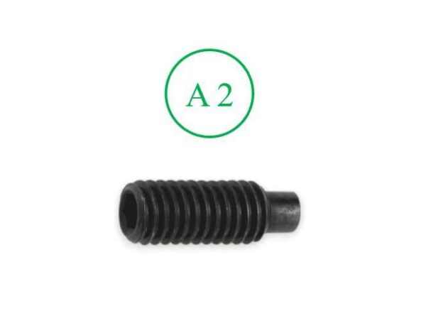 DIN915 M4x8 Hernyócsavar csapos véggel A2